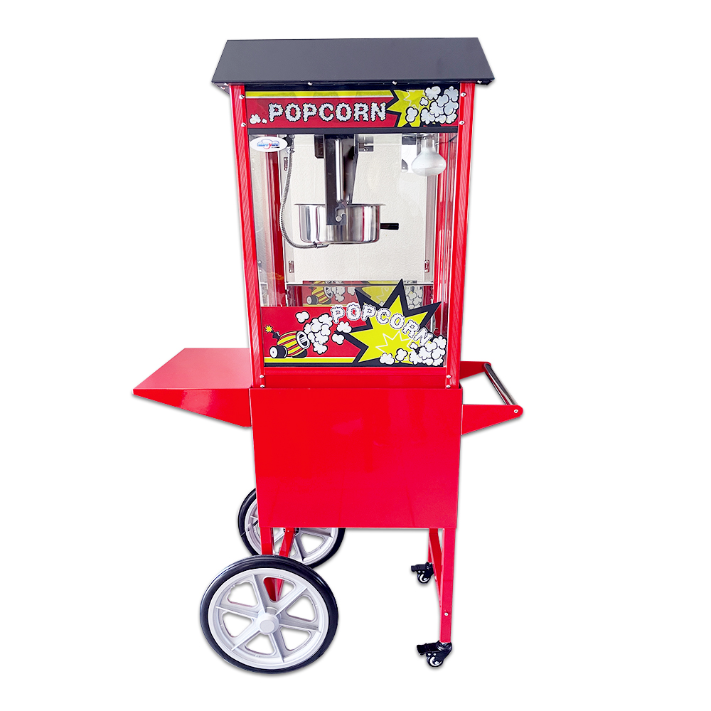 Machine à popcorn avec chariot